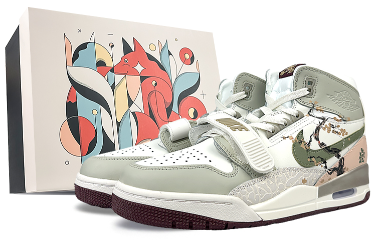 Jordan Legacy 312 High-Top Vintage Basketball Shoes Men's White Green