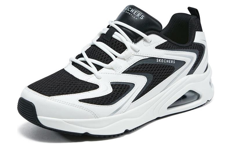 Skechers Uno Wear-Resistant Height Increasing Low-Top Casual Shoes Men's Black White