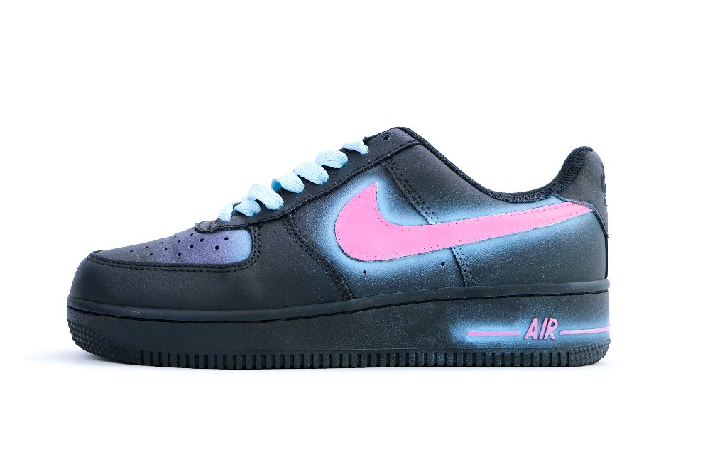 Nike Air Force 1 Low Low-Top Skateboard Shoes Unisex Pink Blue