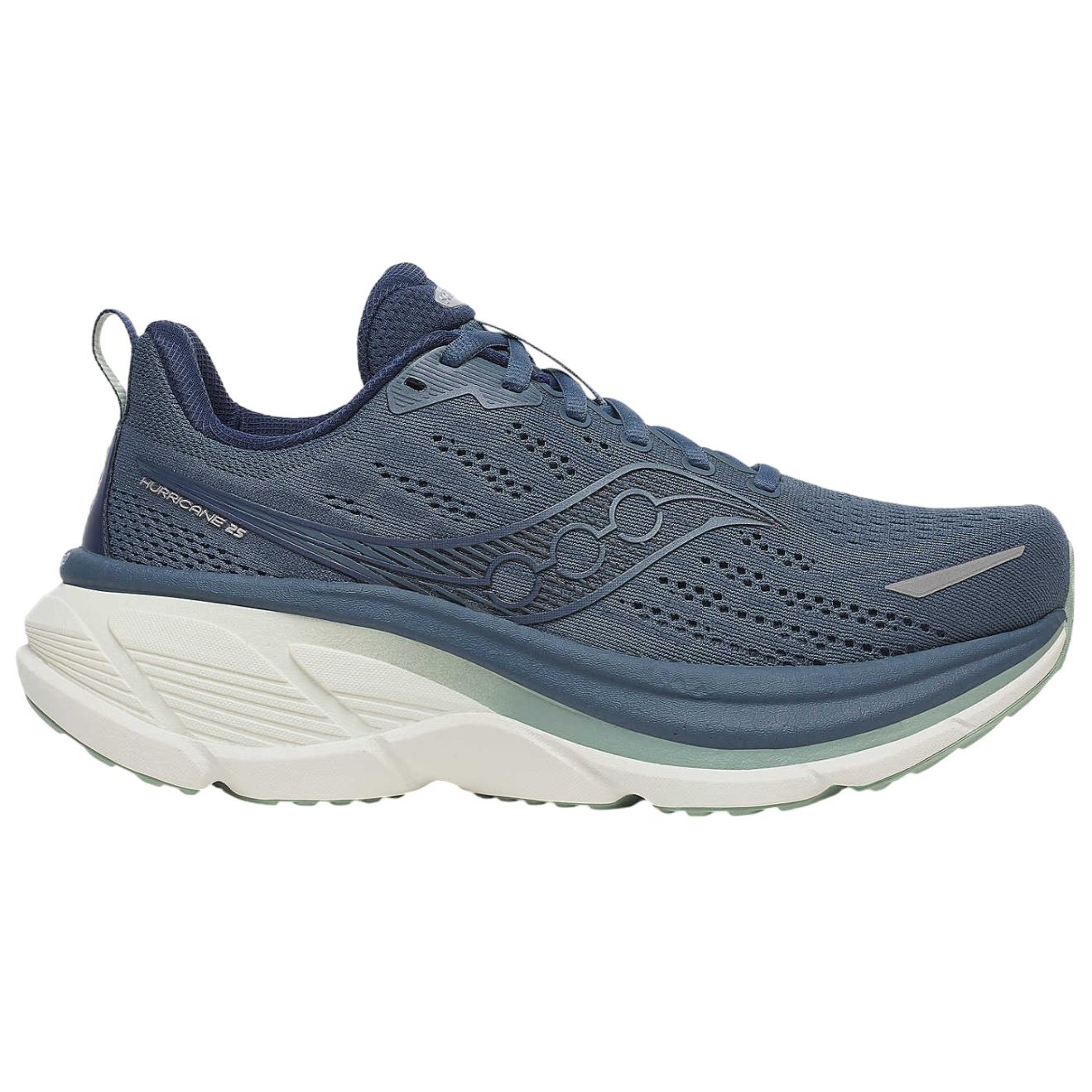Saucony Hurricane 25 Abrasion Resistant Breathable Support Running Shoes Unisex Dark Blue