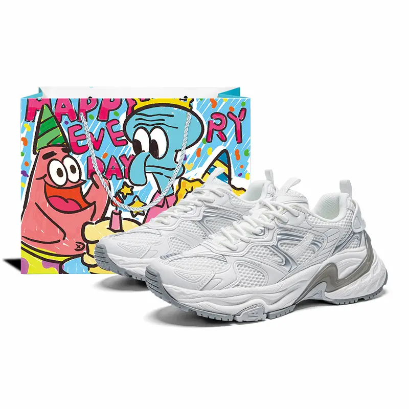 Kappa Cushioning Low-Top Chunky Sneakers Unisex White Silver