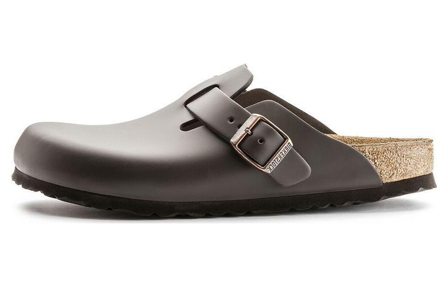 Birkenstock Boston Leather 'Dark Brown'