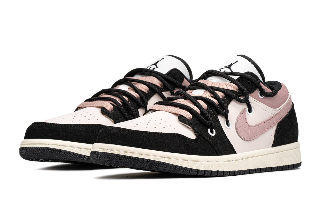 Jordan Air Jordan 1 Low Top Vintage Basketball Shoes Black Pink GS купить в интернет-магазине Yoocart с быстрой доставкой по России.