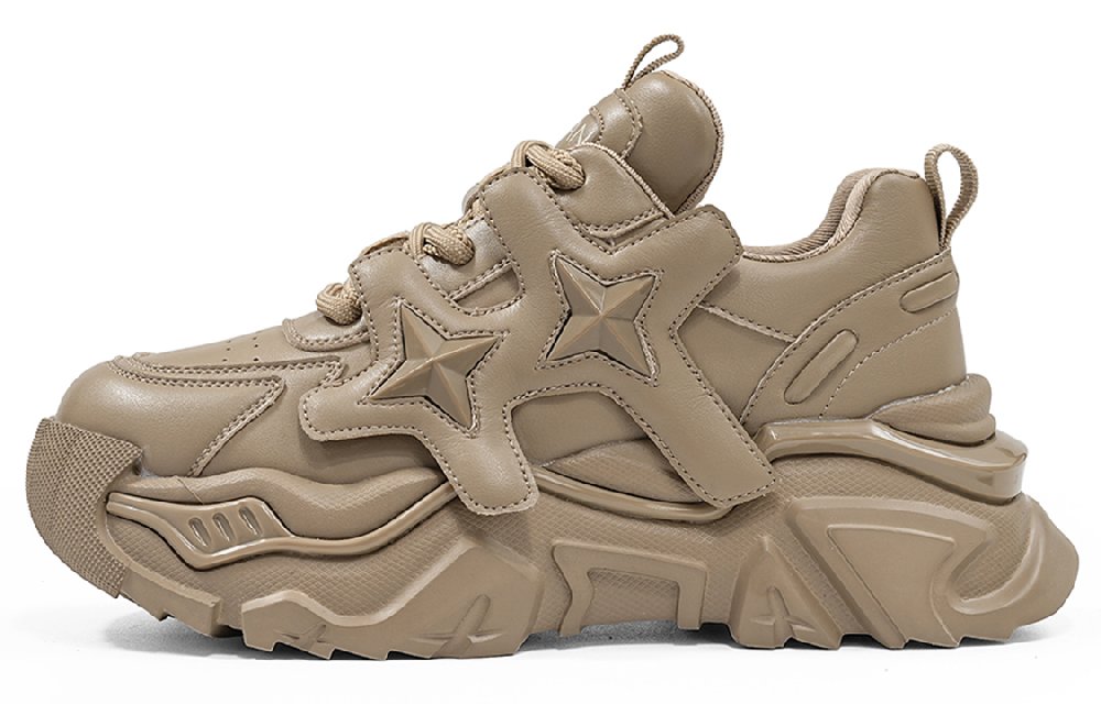 EBLAN Height Increasing Low Top Chunky Sneakers Women's Brown
