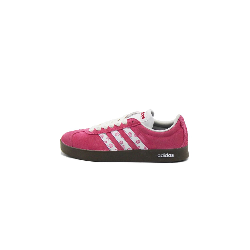 Adidas VL COURT 2.0 Abrasion Resistant Low Top Skateboard Shoes Unisex Pink White