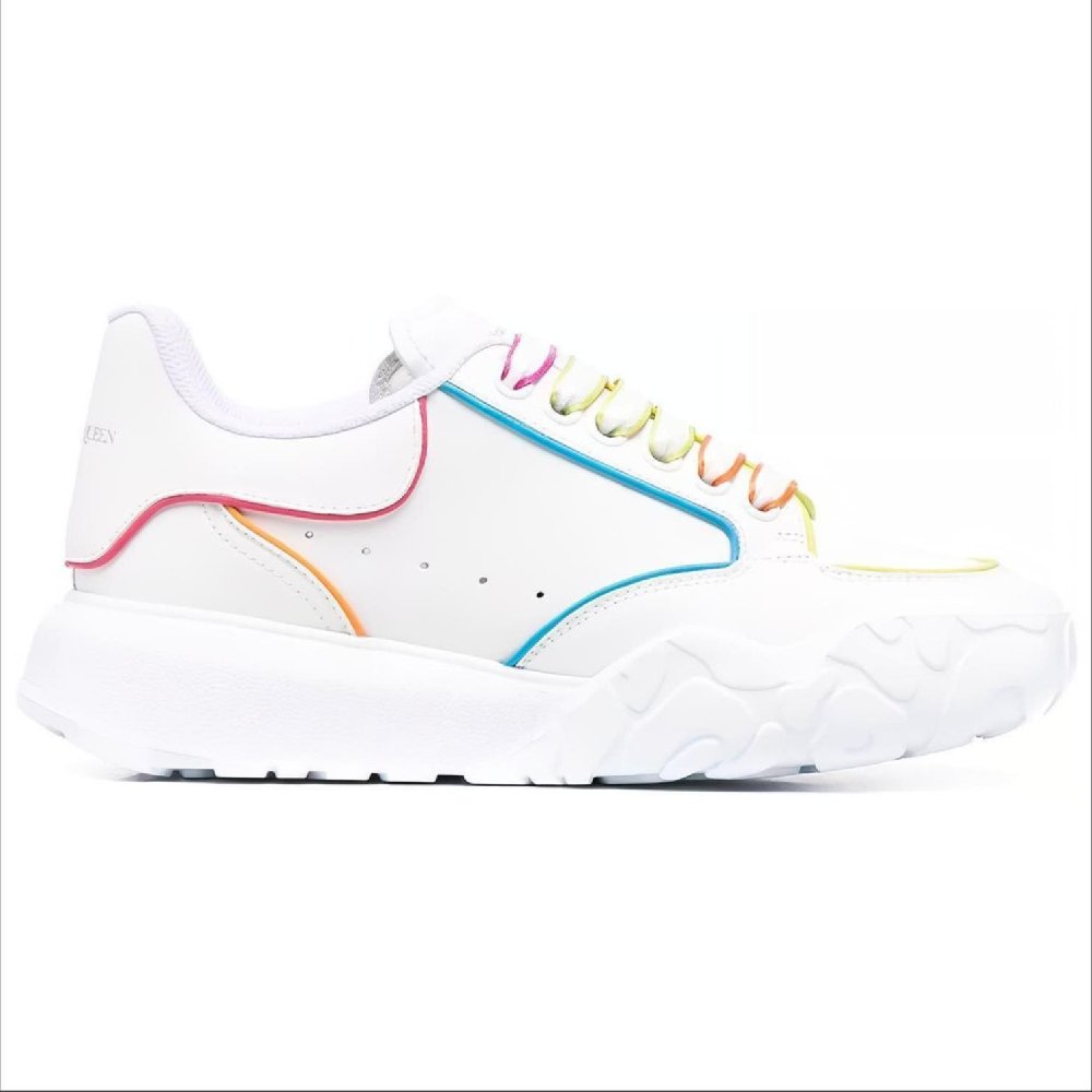 Alexander McQueen Court Trainer Cushioning Anti-Slip And Wear-Resistant Low-Top Sports Casual Shoes Women's White
