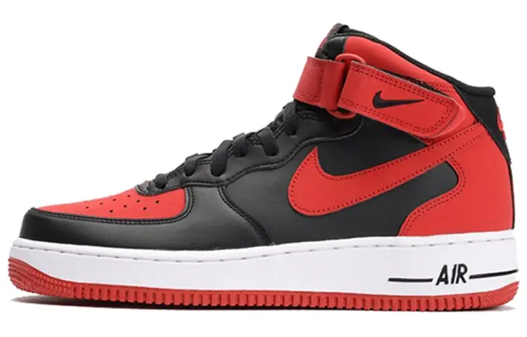 Nike Air Force 1 Mid '07 'Black Gym Red'