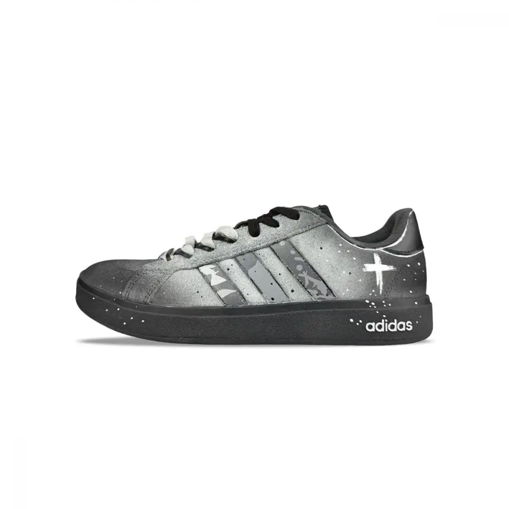 Adidas Grand Court Base 00s BNK Black White World Abrasion Resistant Low top Skateboard Shoes Unisex