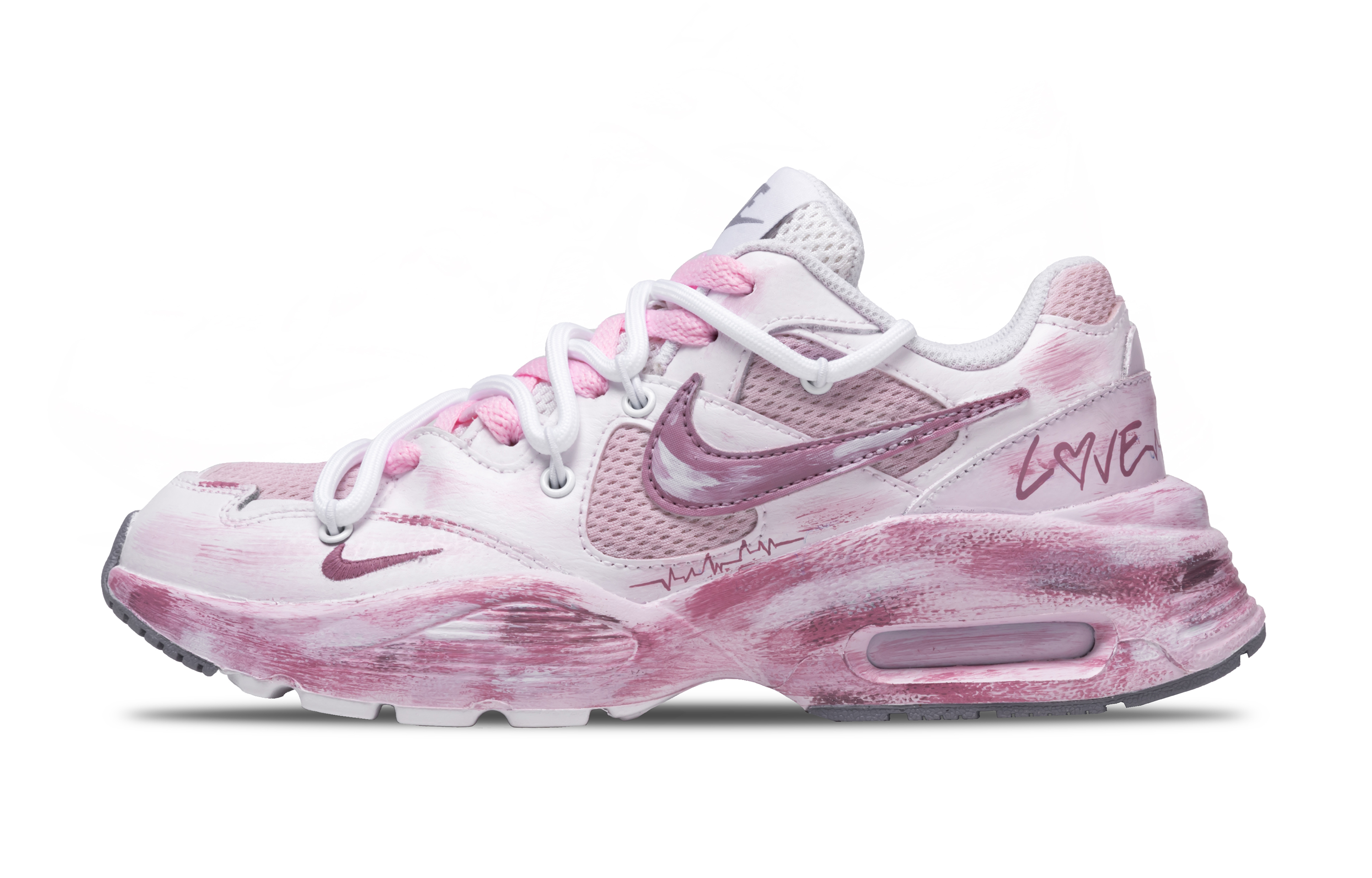 Nike Air Max Fusion Abrasion Resistant Low Top Running Shoes Women's Pink