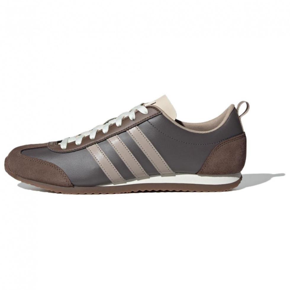 Adidas VS JOG 2.0 Anti-Slip Wear-Resistant Low-Top Casual Shoes Unisex Gray Brown