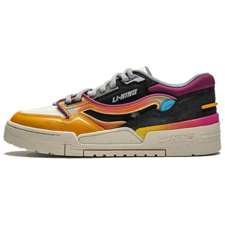 LINING 001 BTC Skateboard Shoes Men's Low top Orange/Black/Ivory