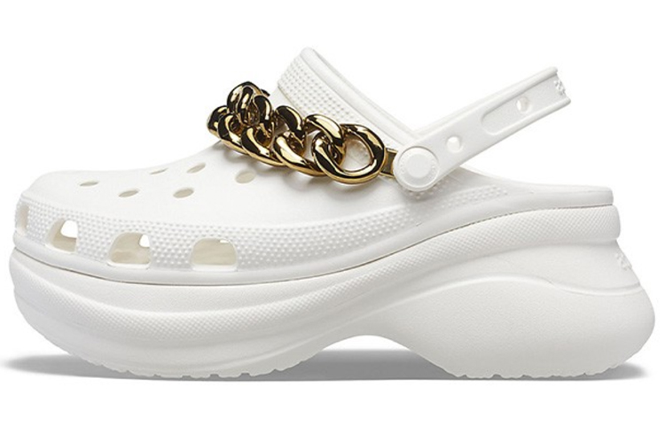 Crocs Retro Chain White Gold Sandals 'White Gold' Women's