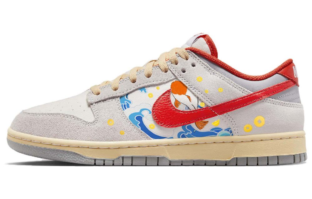 Nike Dunk Skateboard Shoes Unisex Low-Top White/Orange