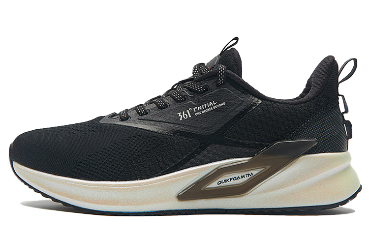 361° QU!KFOAM Anti-Slip Wear-Resistant Breathable Lightweight Low-Top Running Shoes Women's Black Red