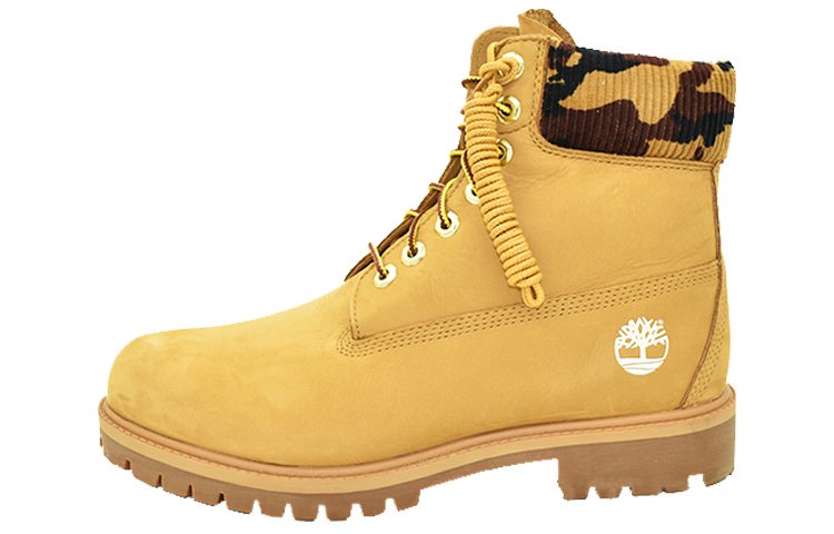 Timberland 6 Inch Premium Boot 'Wheat Nubuck With Camouflage Collar'