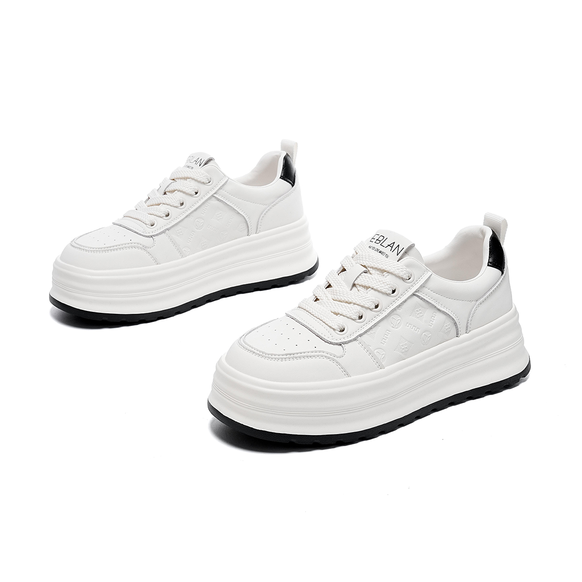 EBLAN Low-Top Skateboard Shoes Women's Beige Black купить в интернет-магазине Yoocart с быстрой доставкой по России.