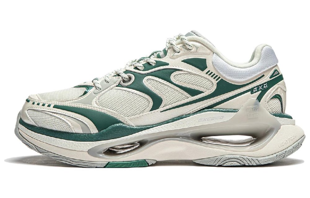 LiNing Beyond Infinity Anti-Slip Wear-Resistant Low-Top Casual Shoes Women's Beige Green