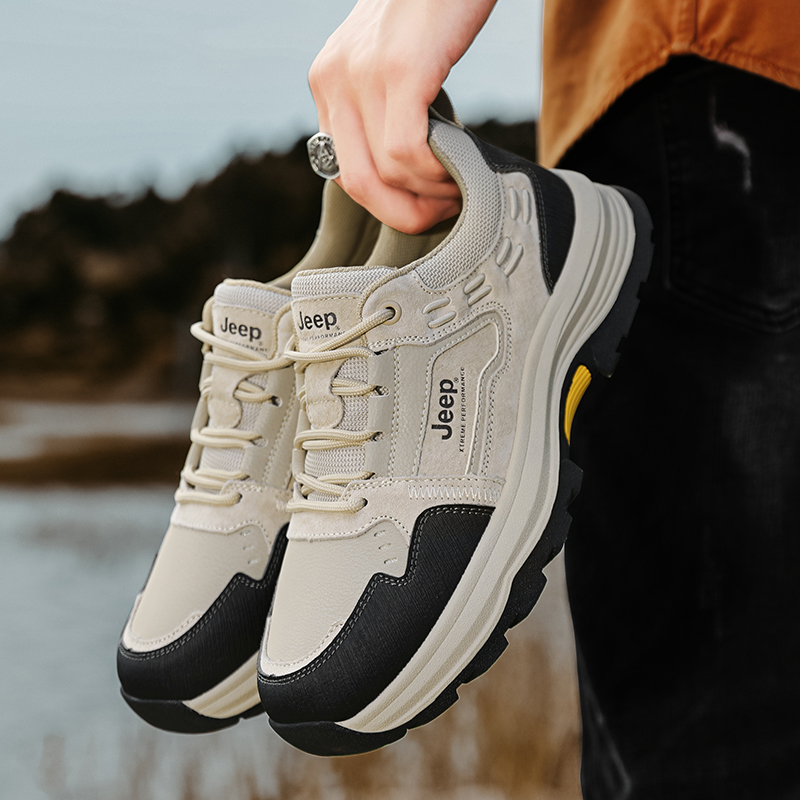 Jeep Abrasion Resistant Low Top Outdoor Shoes Men's Sand