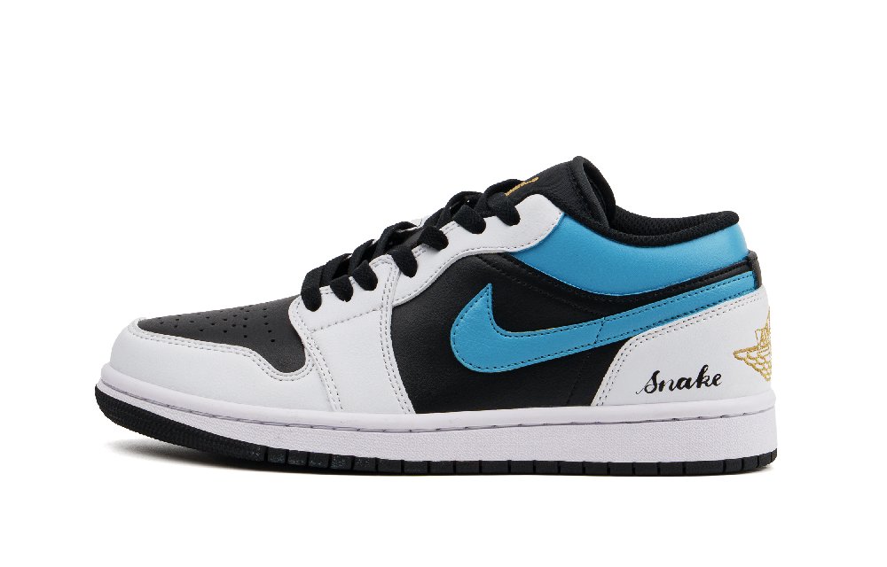Jordan Air Jordan 1 Cushioning, Wear Resistant Low Top Skateboard Shoes Unisex Sky Blue