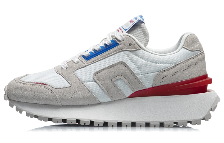 LiNing CF Jiehua Cushioning Anti-Slip And Wear-Resistant Low-Top Casual Shoes Men's Gray White