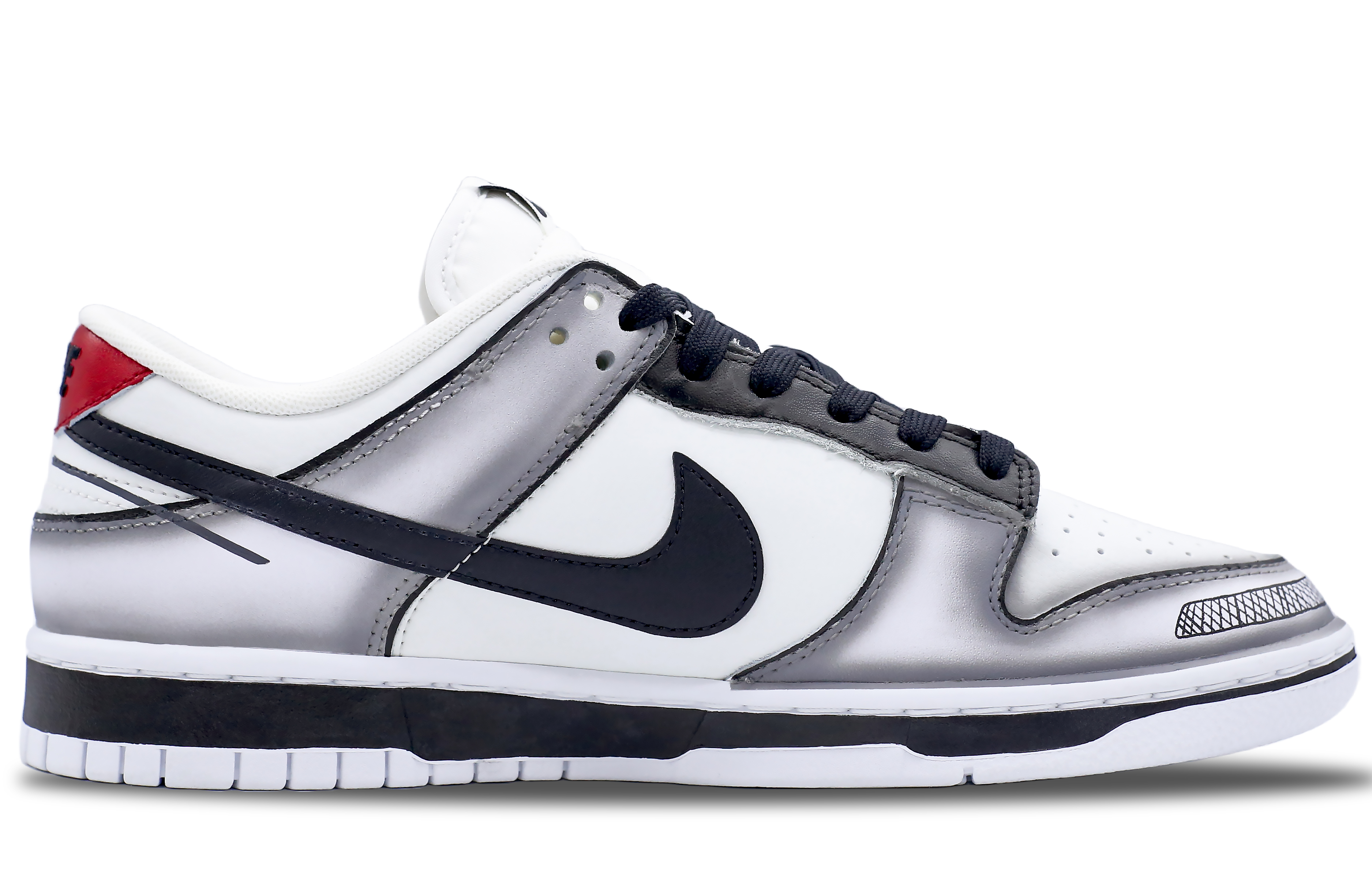 Nike Dunk Low-Top Skateboard Shoes Unisex Black White