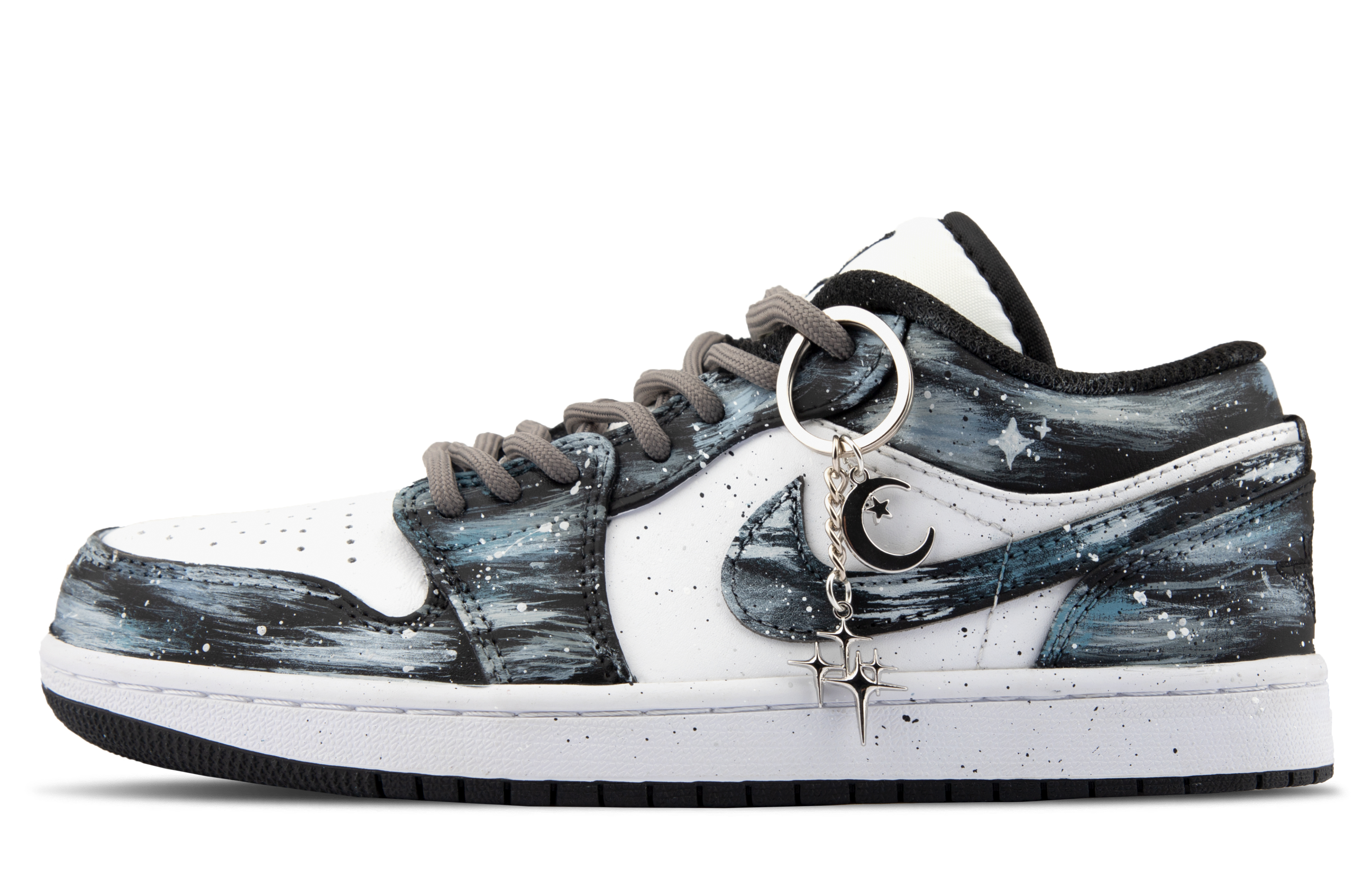 Jordan Air Jordan 1 Cushioning Low top Vintage Basketball Shoes Unisex Starry Sky