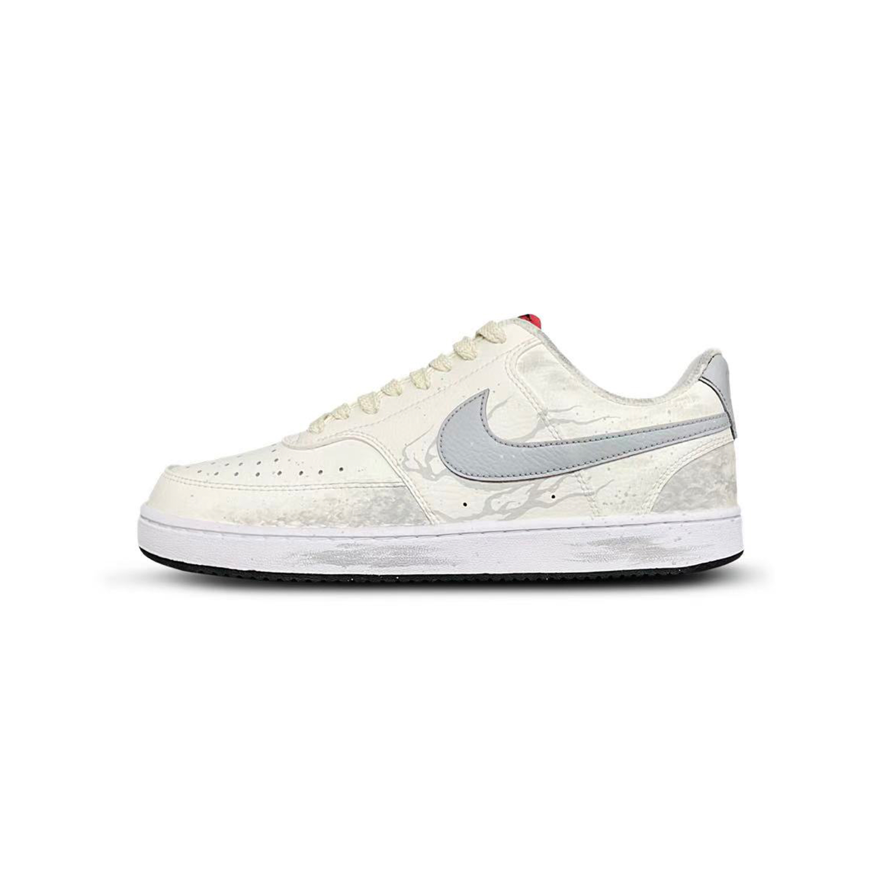 Nike Court Vision 1 Tower Rabbit Coexistence Cushioning, Wear Resistant Low top Skateboard Shoes Men's Gray White
