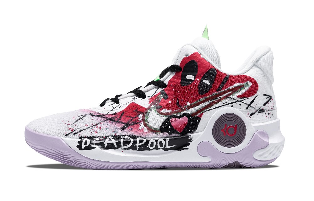 Nike KD Trey 5 IX Ep Deadpool Wear-Resistant Mid-Top Vintage Basketball Shoes Unisex Fuchsia Asian Version