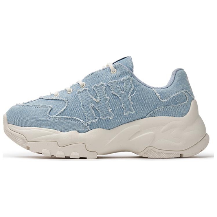 MLB New York Yankees Anti-Slip Wear-Resistant Mid-Top Chunky Sneakers Unisex Blue