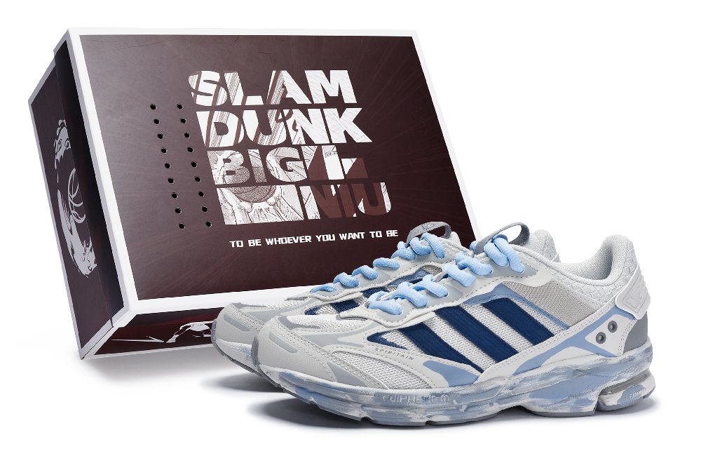 Adidas Spiritain 2000 Anti-Slip Wear-Resistant Low-Top Casual Running Shoes Unisex Blue Gray