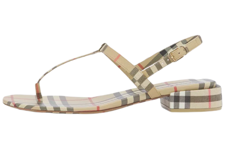 Burberry Vintage Strap Sandals Women's Beige