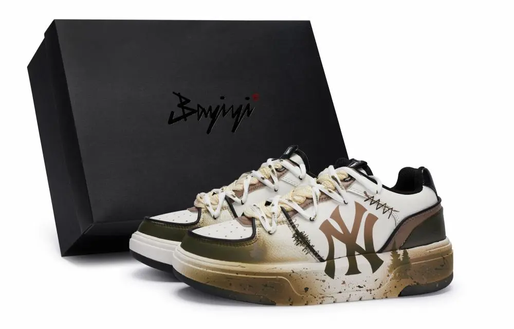 MLB Chunky Liner Skateboard Shoes Unisex Low top White/Brown