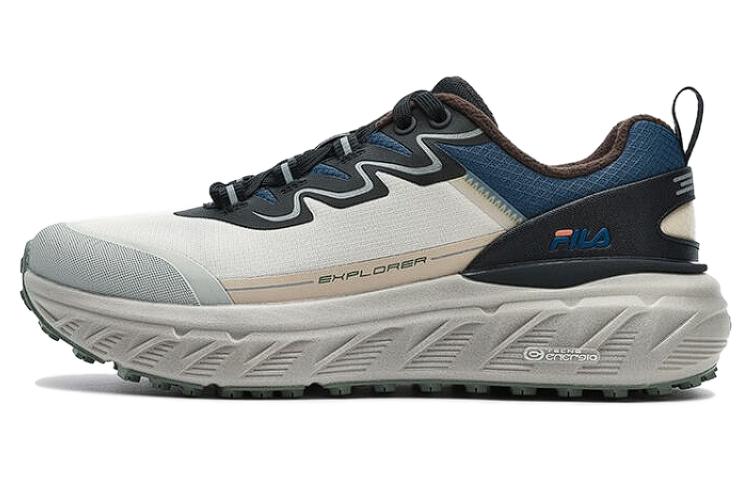 FILA Anti-Slip Wear-Resistant Low-Top Running Shoes Men's Gray Blue