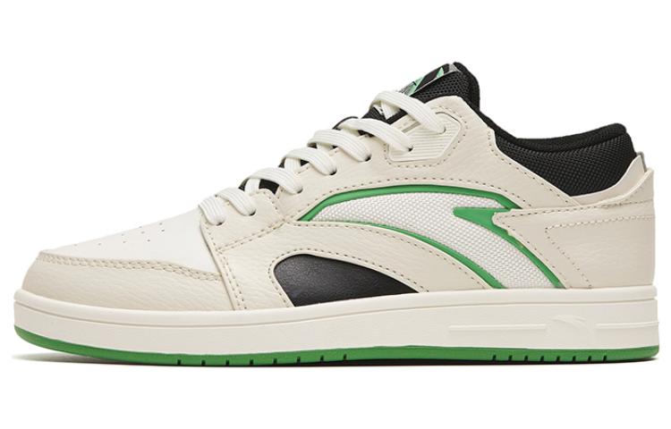 Anta Classic Collection Anti-Slip Wear-Resistant Low-Top Skateboard Shoes Women's White Green