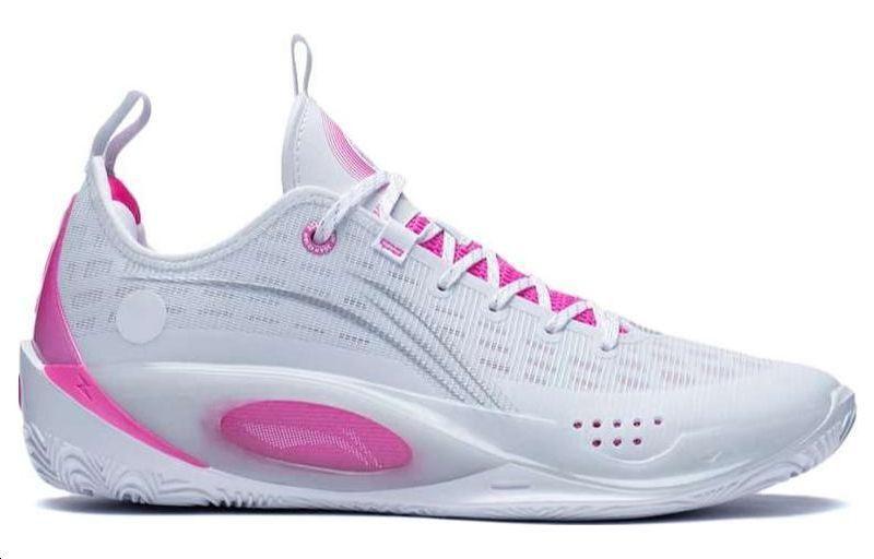 LiNing Wade 808 2 Slip-Resistant Low-Top Basketball Shoes Men's White Pink