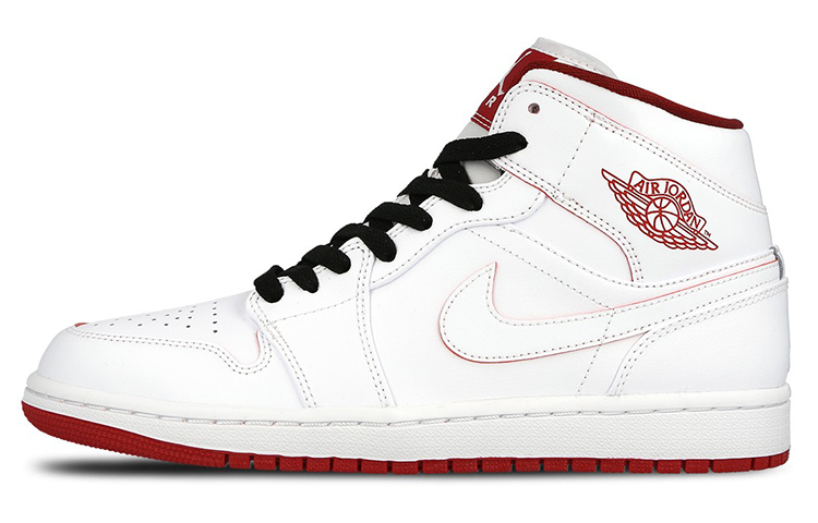 Jordan 1 Retro Mid White Gym Red Black
