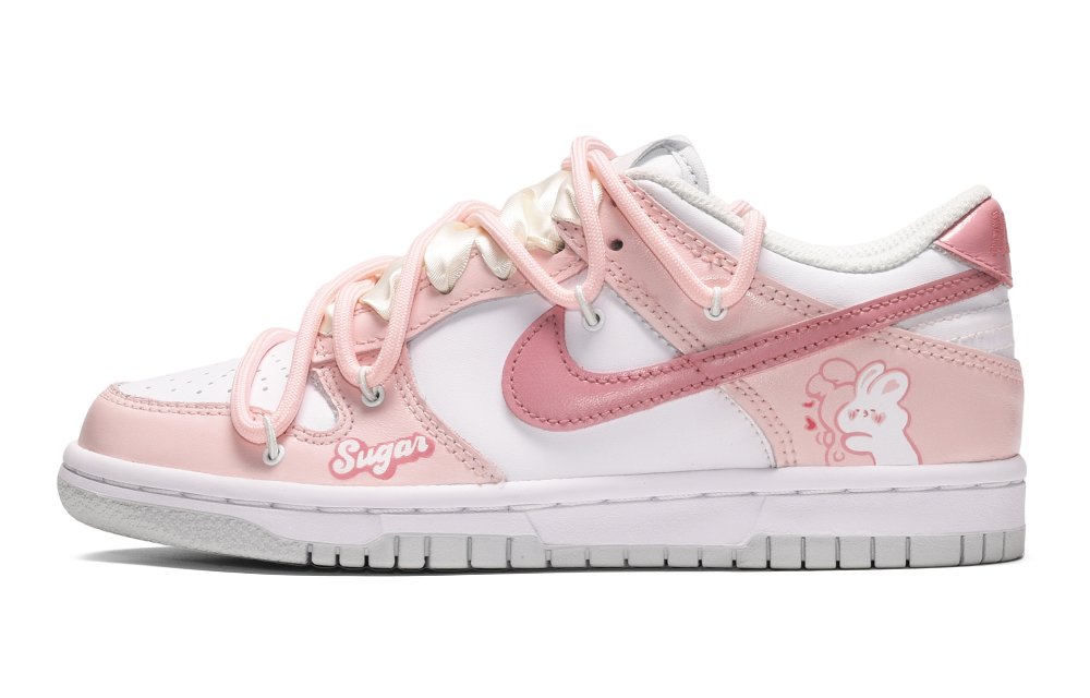 Nike Air Force 1 Low Low-Top Skateboard Shoes GS Pink White