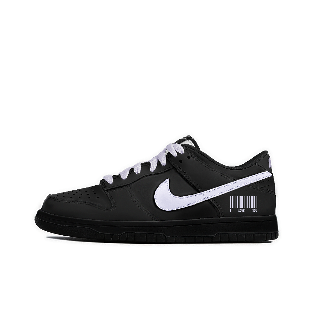Nike Dunk Anti Slip Wear Resistant Low Top Skateboard Shoes Unisex Black Purple