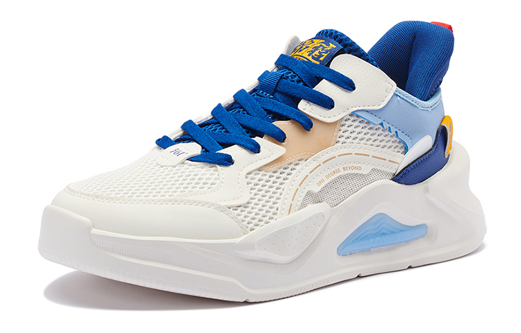 361° Anti-Slip And Wear-Resistant Breathable Low-Top Casual Shoes Men's Feather White/Calm Blue