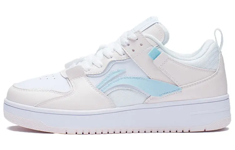 LiNing Mystic Layer Pro Slip Resistant Abrasion Resistant Low top Skateboard Shoes Women's White Pink