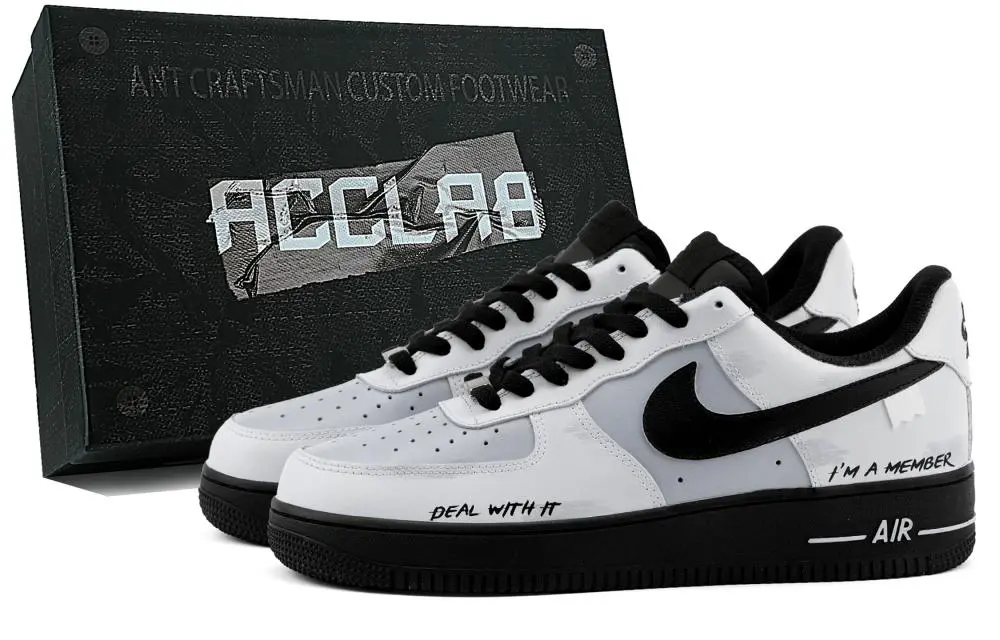 Nike Air Force 1 Abrasion Resistant Height Increasing Low top Skateboard Shoes Unisex Concrete Gray