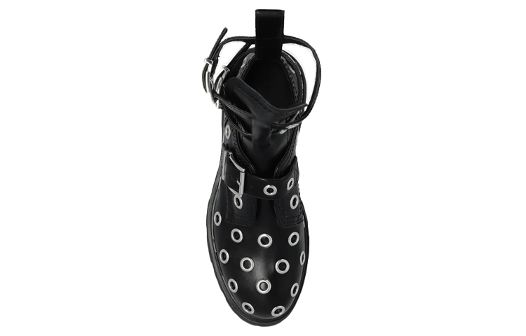 Alexander McQueen Eyelet Detailed Strappy Boots Women's