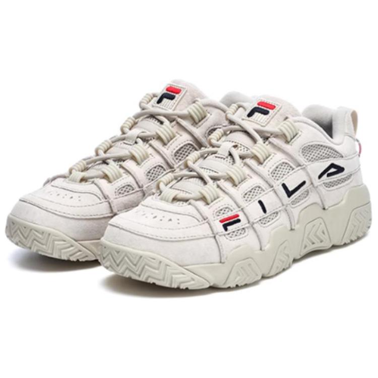 FILA FUSION BARRICADE Cushioning Wear-Resistant Low-Top Chunky Sneakers Women's Oat