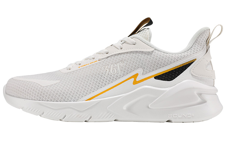 361° Cushioning Breathable Wear-Resistant Slip-Resistant Low-Top Running Shoes Men's White