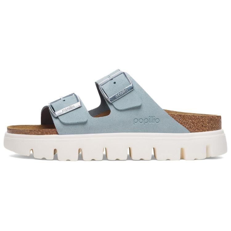 Birkenstock Arizona Slide Slippers Women's Light Blue Narrow