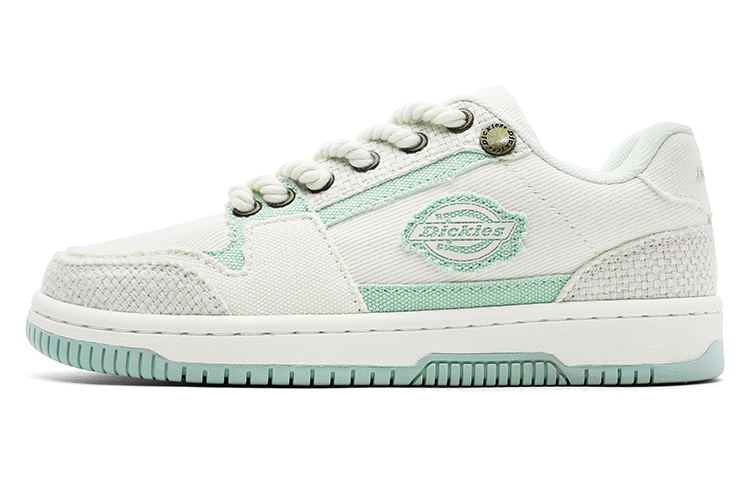Dickies Low-Top Skateboard Shoes Unisex White Mint Green