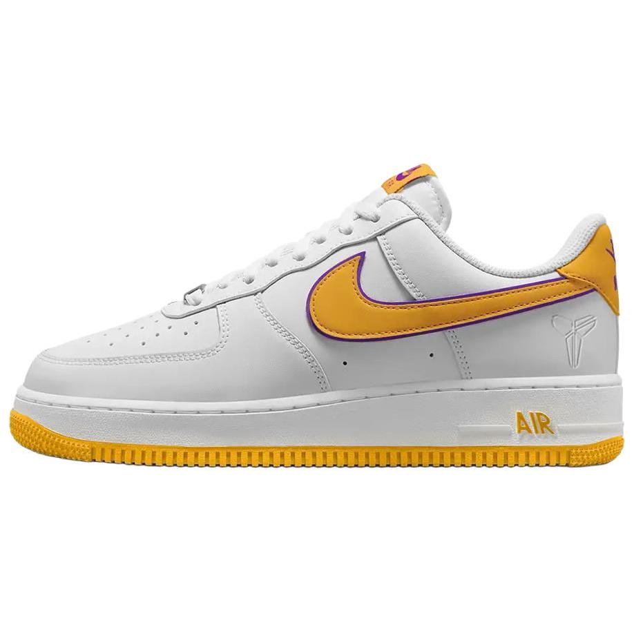 Nike Air FORCE 1 Кроссовки для скейтбординга Низкие Белый Желтый Фиолетовый Мужские