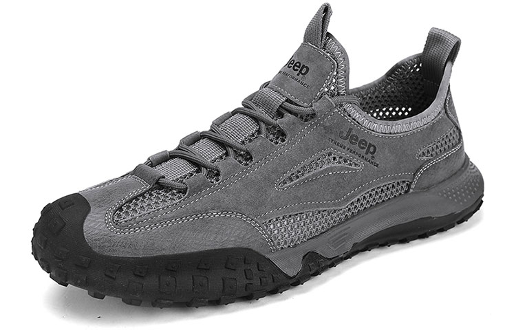 Jeep Cushioning, Abrasion Resistant, Lightweight, And Breathable Low Top Hiking Shoes Men's Gray купить в интернет-магазине Yoocart с быстрой доставкой по России.