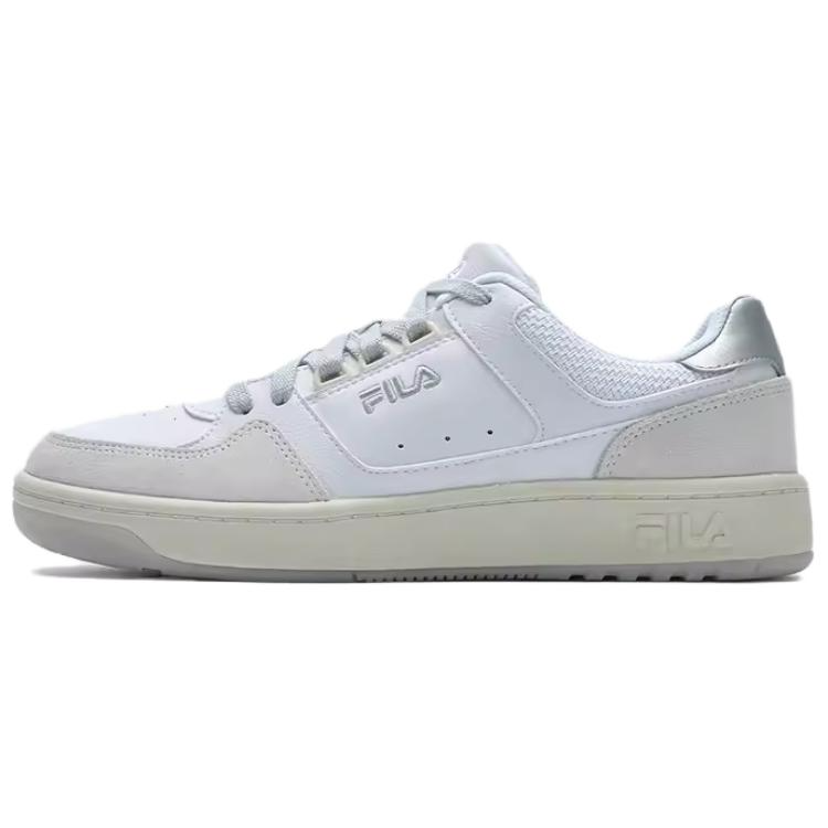 FILA Targa Anti-Slip Wear-Resistant Low-Top Skateboard Shoes Women's Bright White
