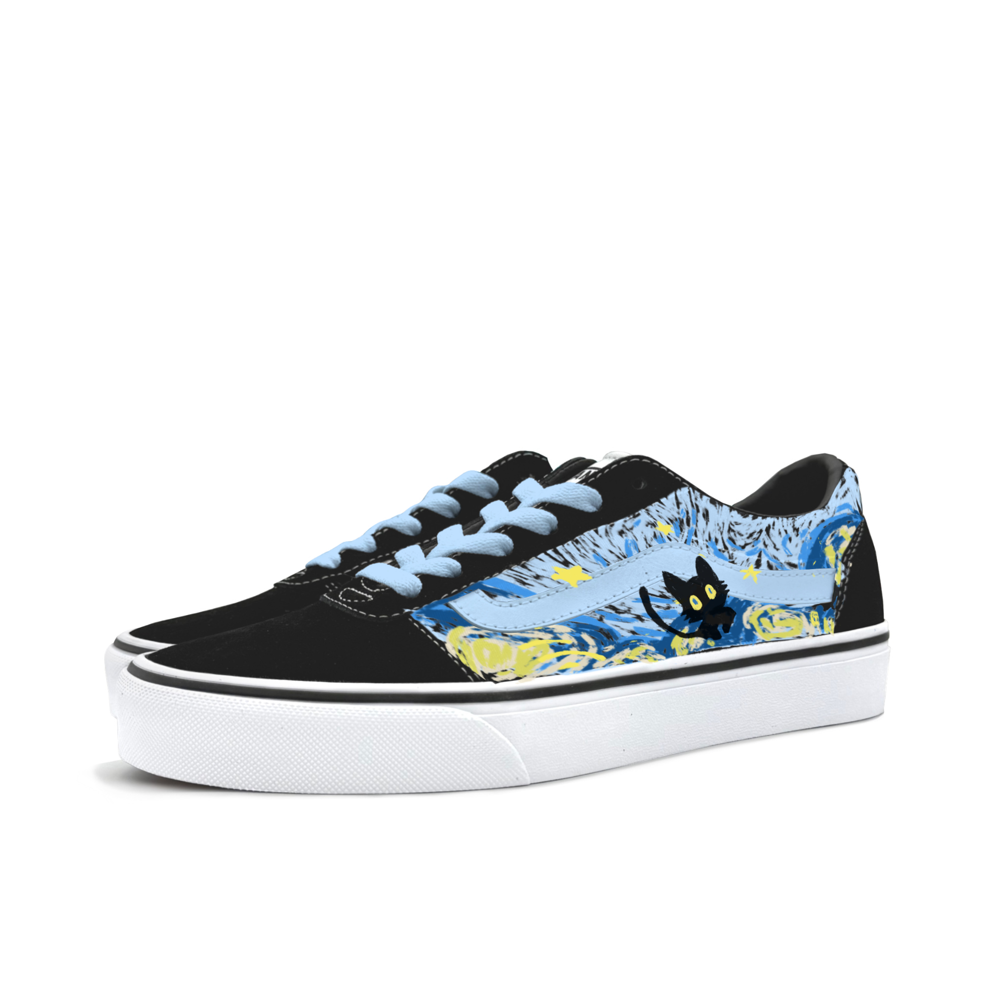 Vans Ward Abrasion Resistant Low Top Skateboard Shoes Women's Sky Blue купить в интернет-магазине Yoocart с быстрой доставкой по России.